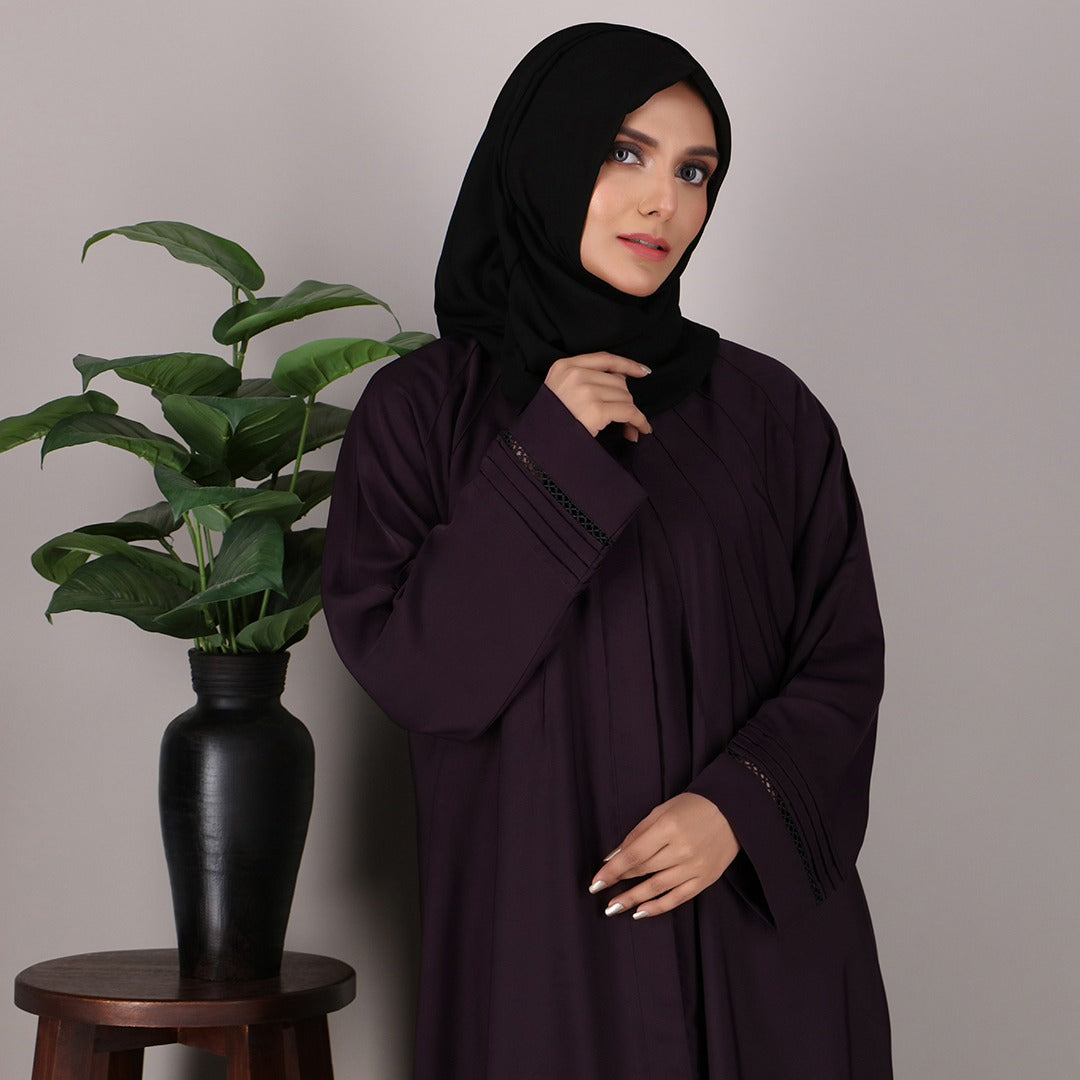 Aamirah Plum Abaya with Hijab
