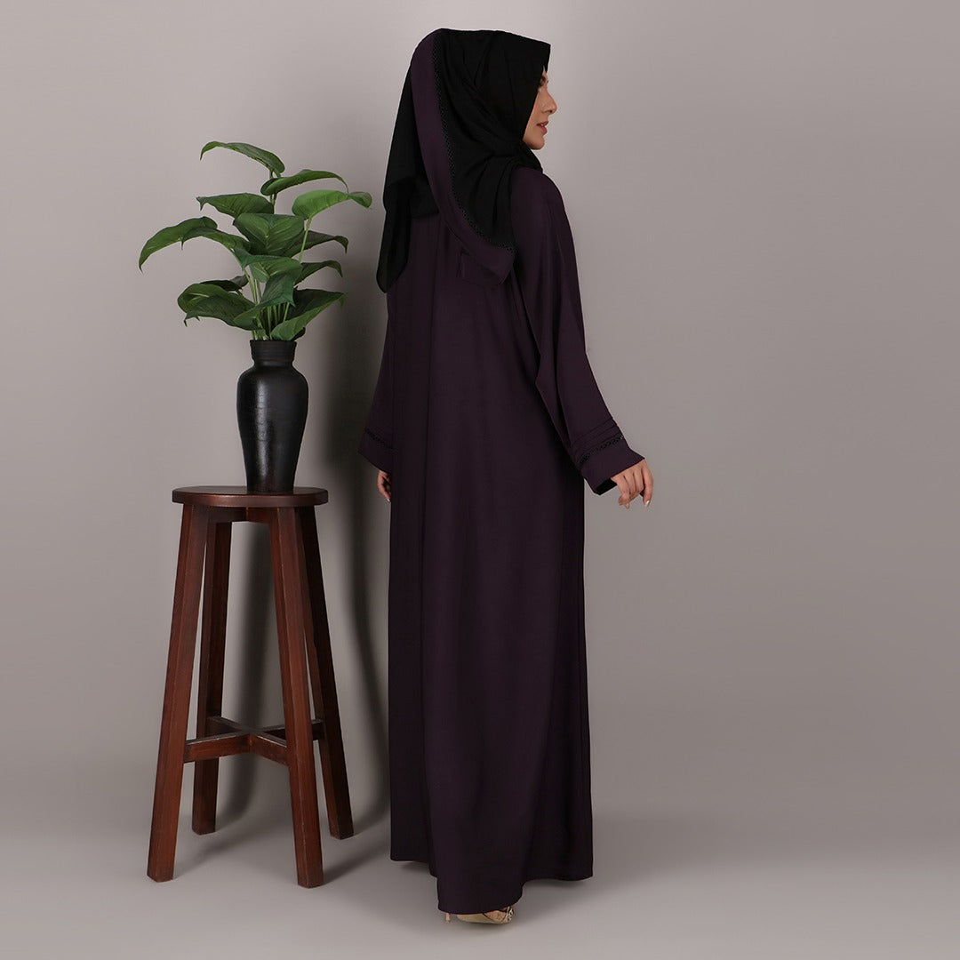 Aamirah Plum Abaya with Hijab