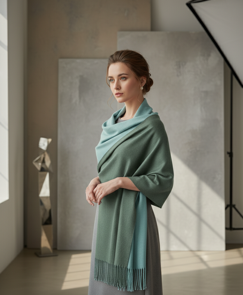 Two tone shawl