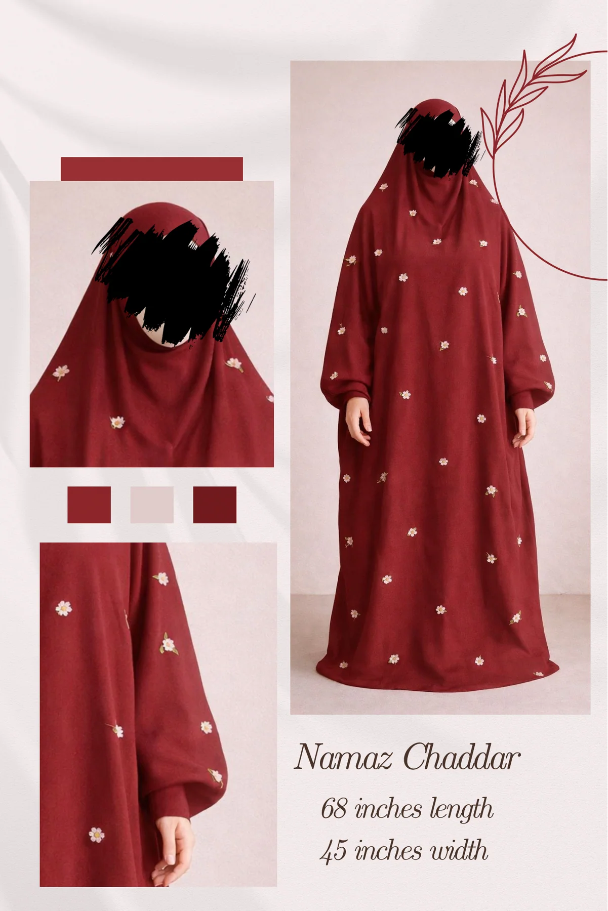 Embroidered Namaz Chaddar