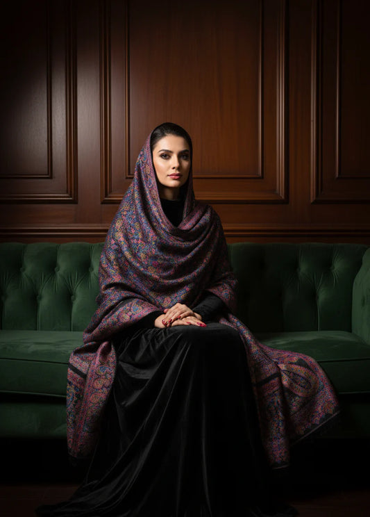 KANI SHAWL - Deep Jewel Tapestry