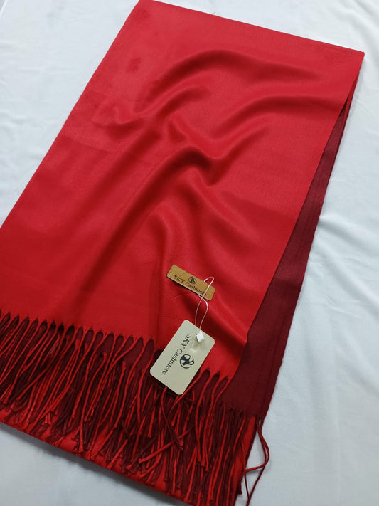 Two Tone Shawl - Red/Mehroon