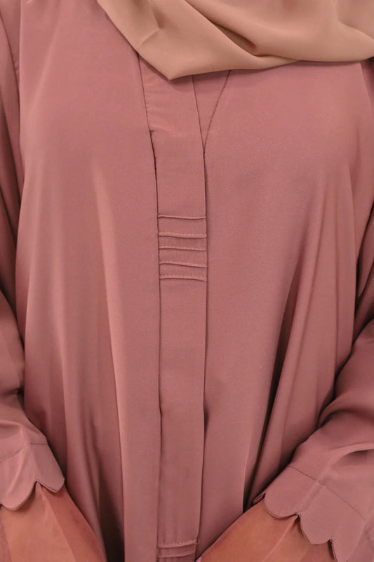 mena abaya with Organza Detailing